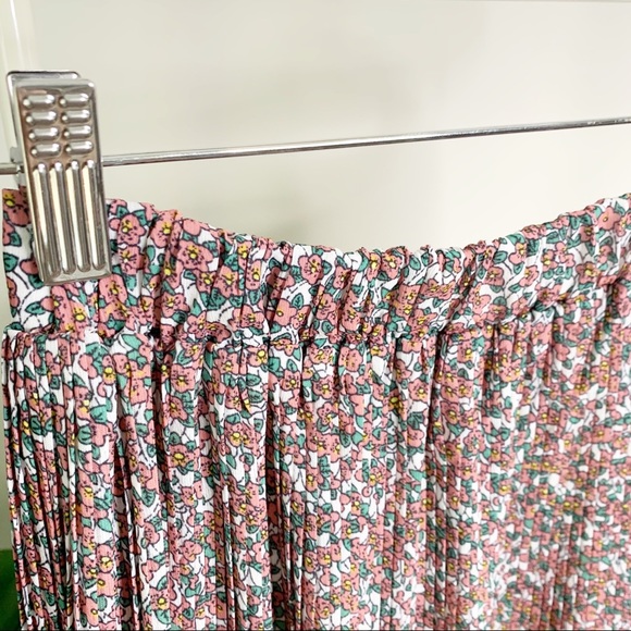 Anthropologie floral plated skirt - Picture 4 of 8